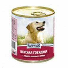 HAPPY DOG Мясное удовольствие говяд/печ/сердце фото