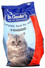 DR.CLAUDER'S С ГОВЯДИНОЙ сухой корм для кошек  фото