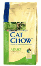 CAT CHOW ADULT RABBIT & LIVER сухой корм с кроликом и печенью для кошек  фото