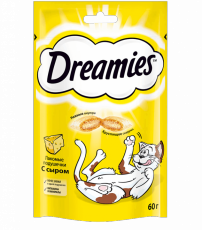 Dreamies лакомство для кошек подушечки с сыром фото