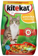 KITEKAT - КИТЕКАТ АППЕТИТНАЯ КУРОЧКА сухой корм для взрослых кошек фото
