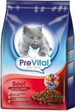 Prevital сухой корм для кошек говядина с овощами фото