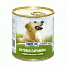HAPPY DOG Мясное удовольствие баран/печ/сердце/рис фото