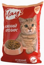МЯУ! нежный кролик сухой корм для кошек фото